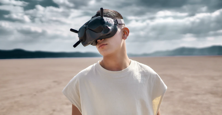 man with VRhead set